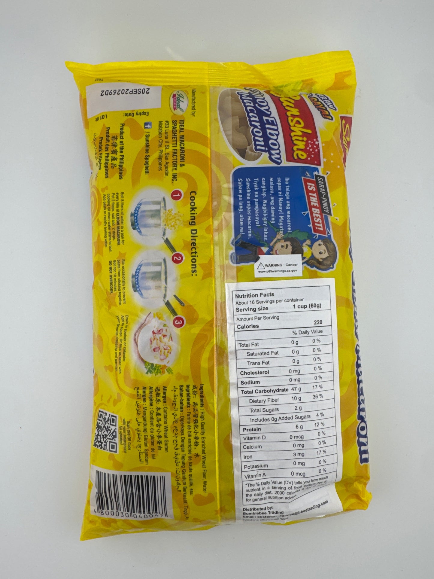Sunshine Elbow Macaroni 400g
