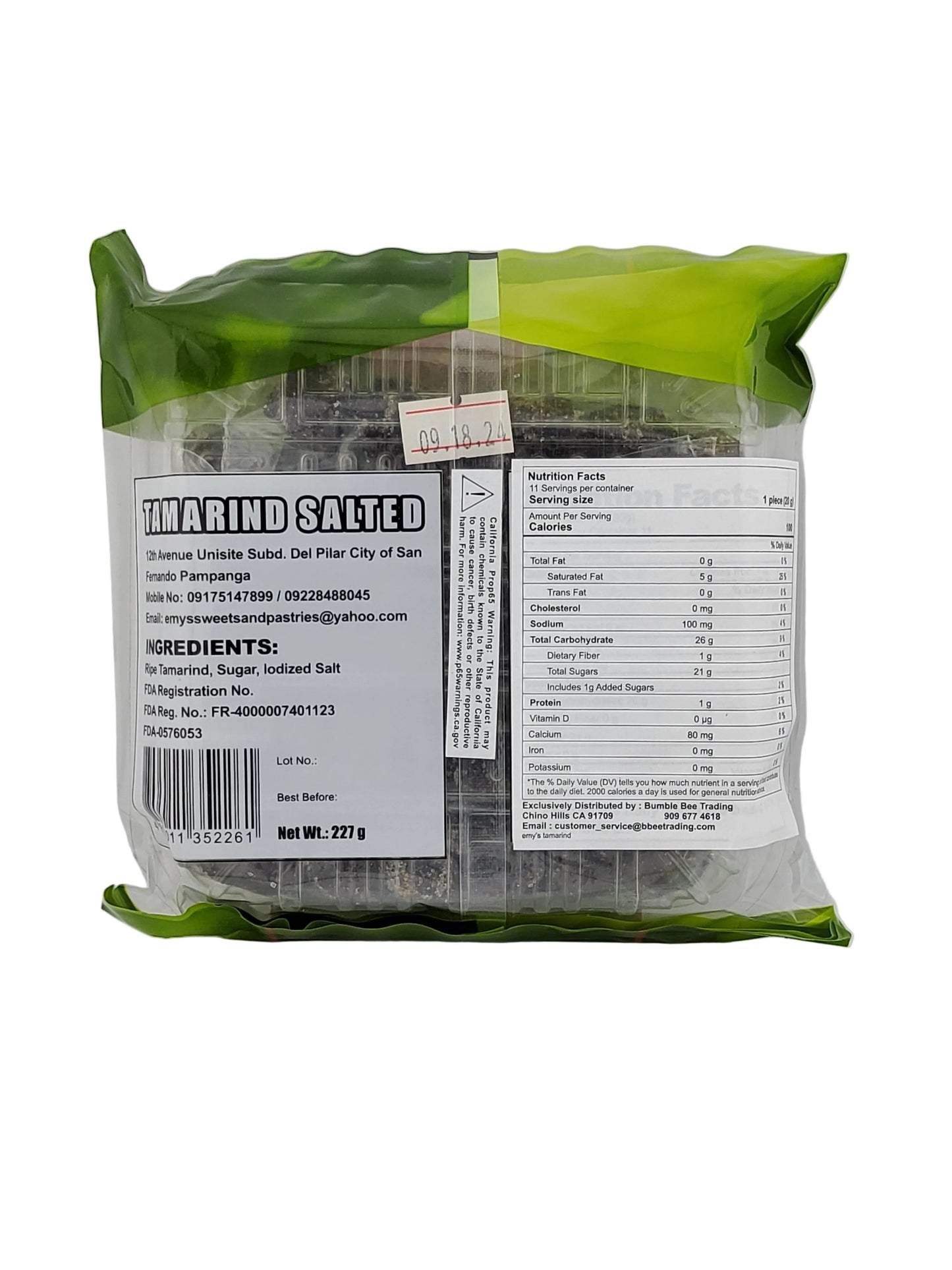 Emy's Tamarind Candy Salted 227g