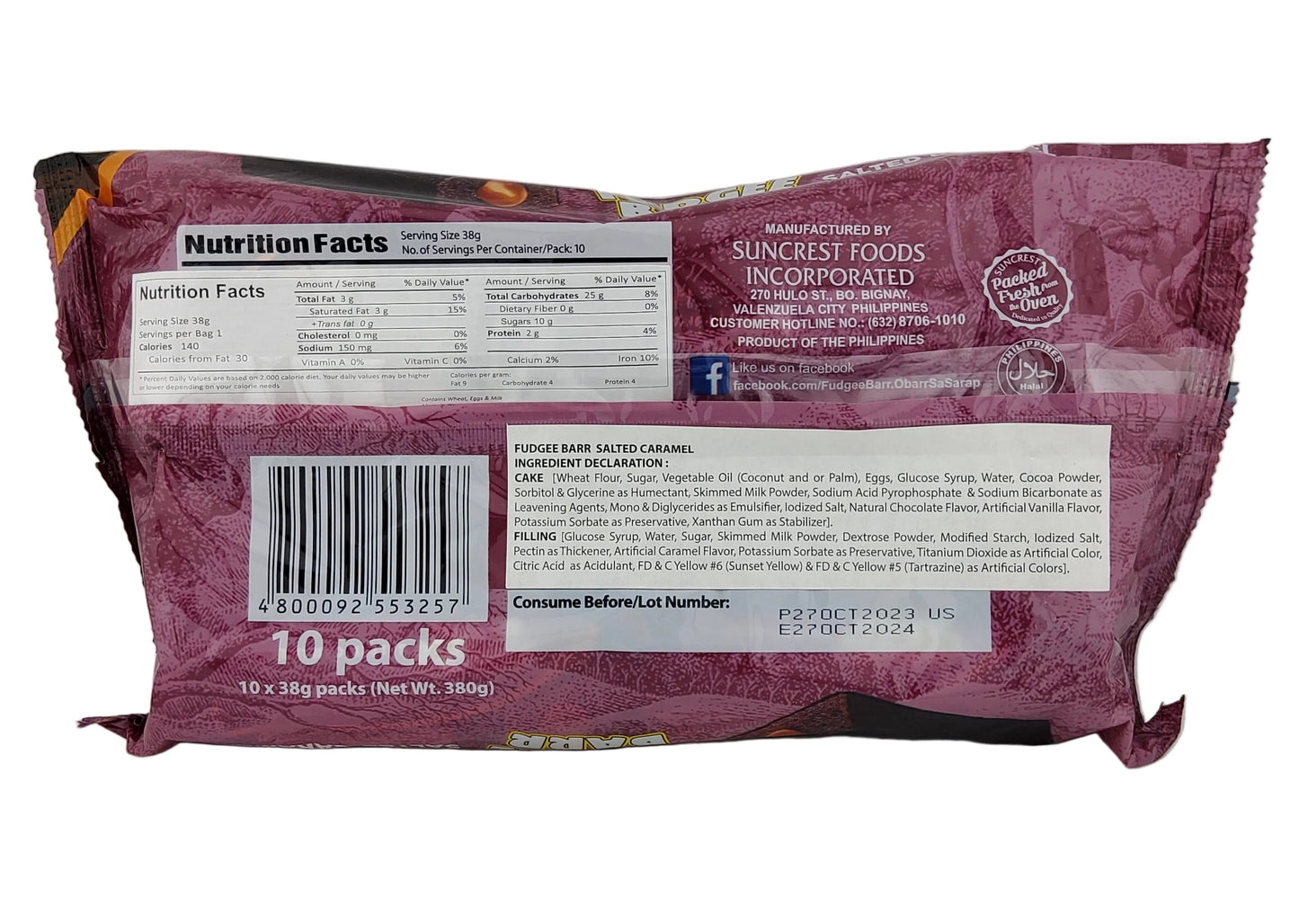 Fudgee Barr Salted Caramel 400g