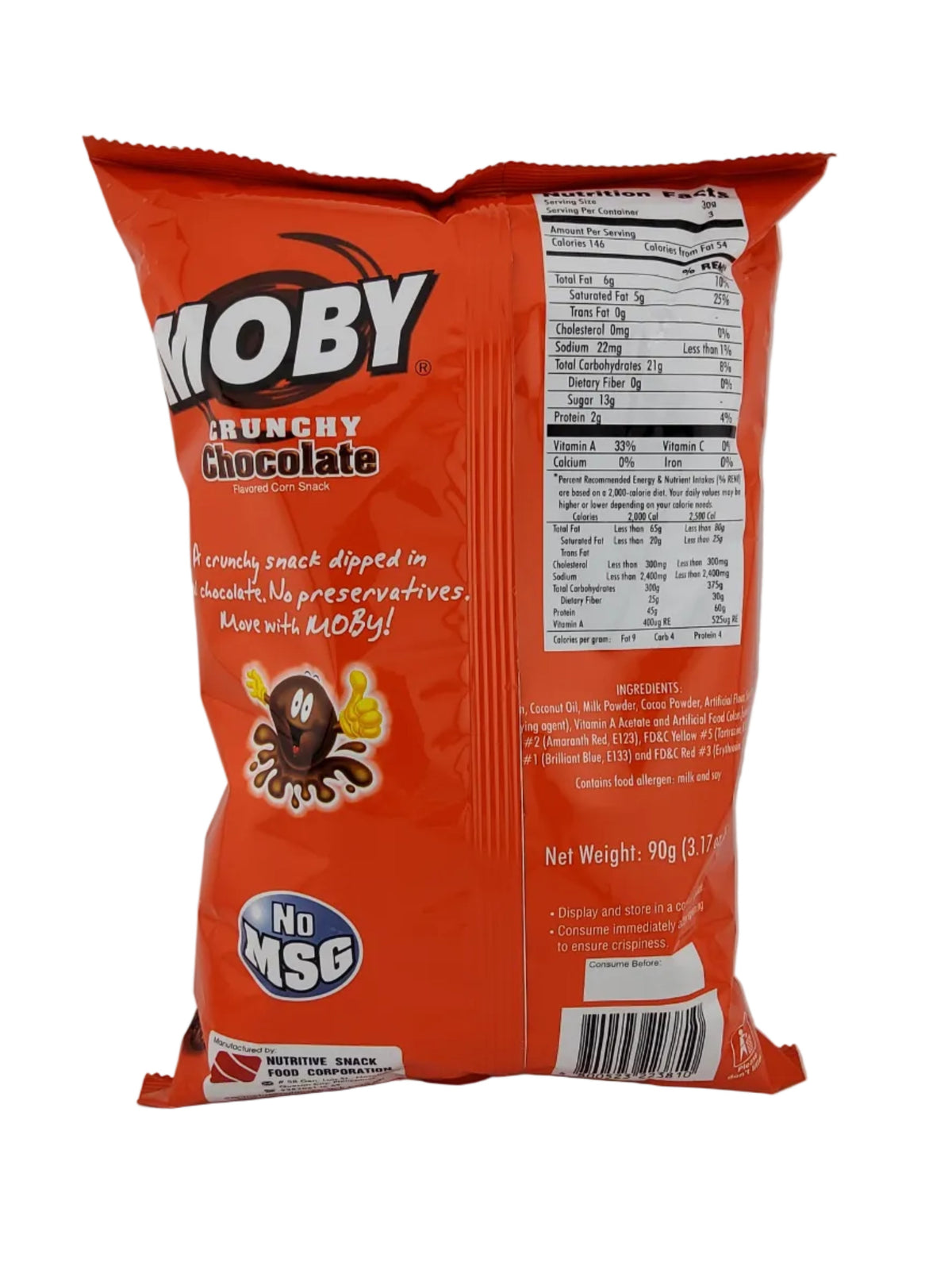Nutri Snack Moby Chocolate 3.17 oz | 90 g