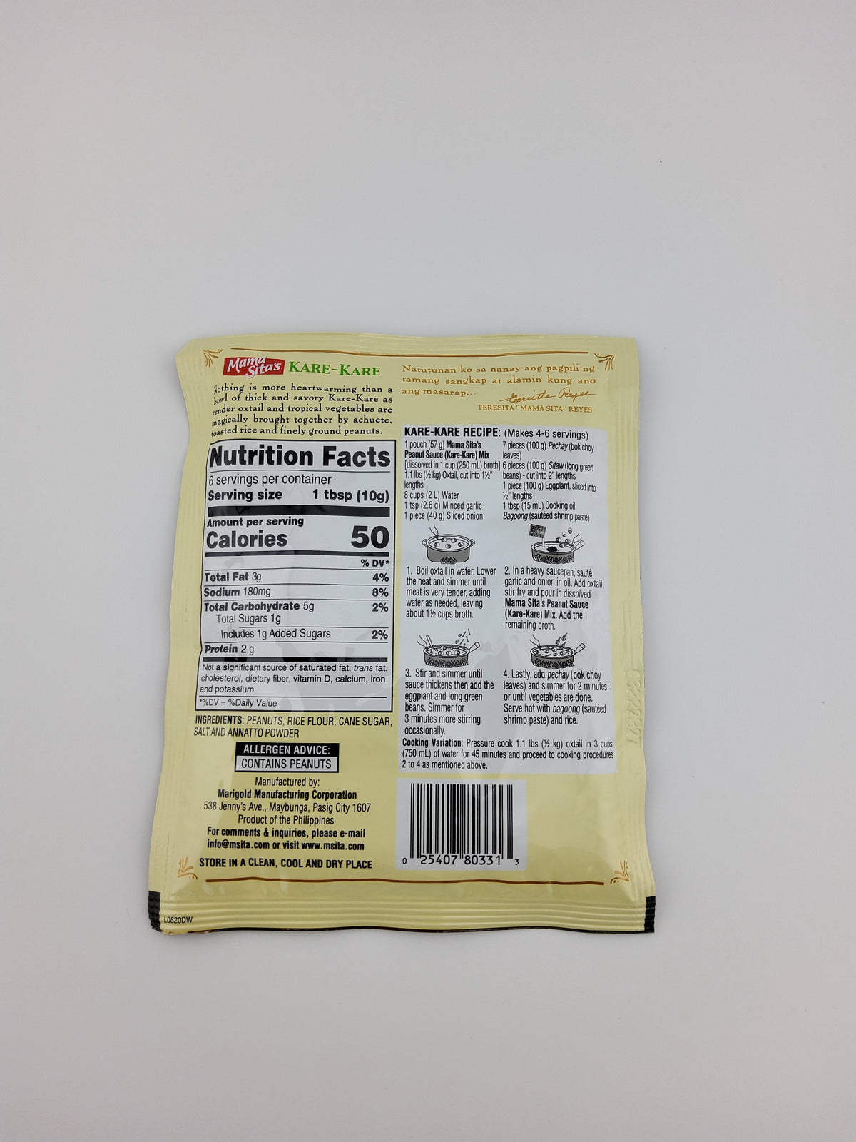 Mama Sita's Kare Kare Peanut Mix 2 oz