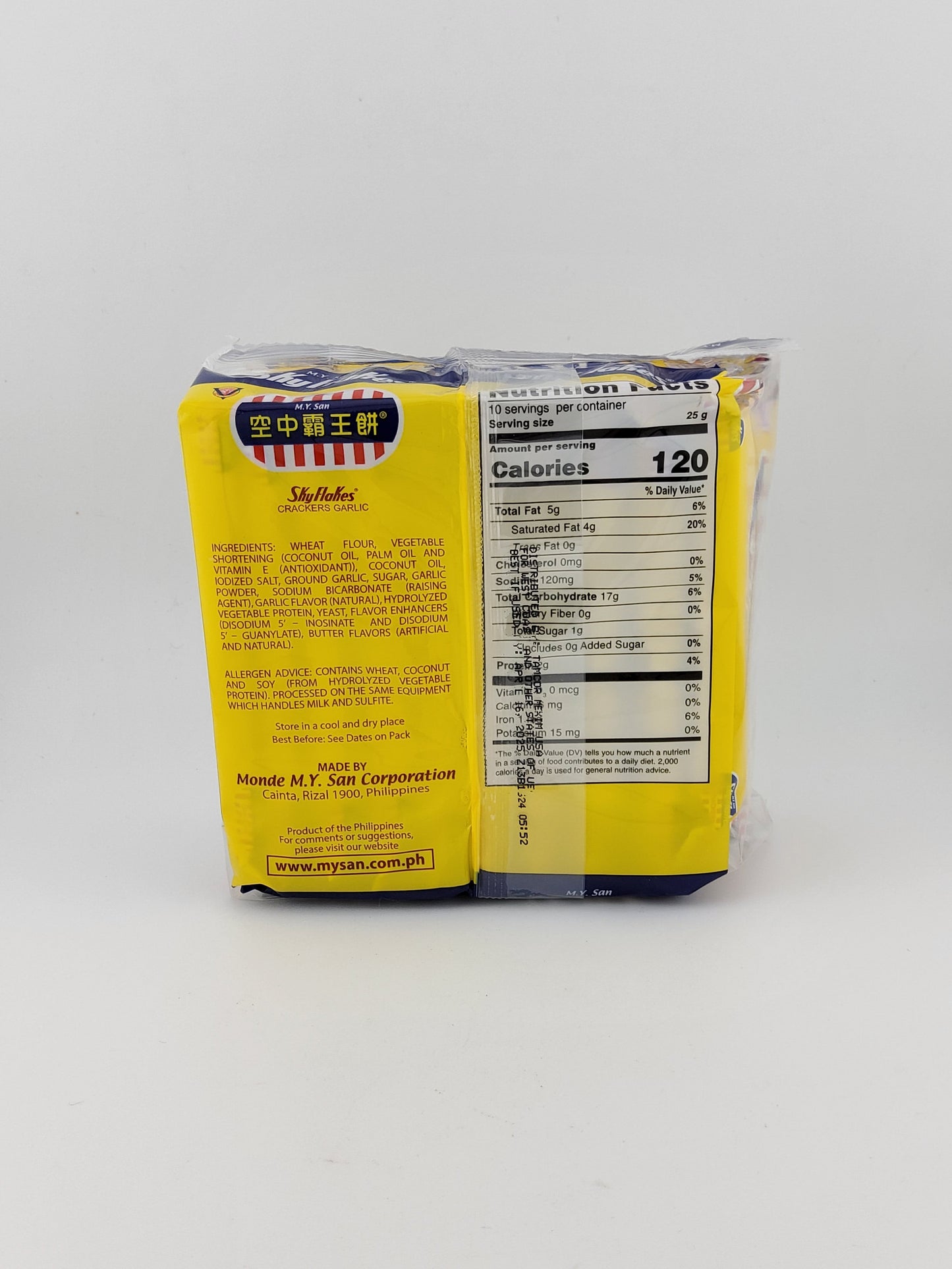 Skyflakes Crackers Garlic 250g