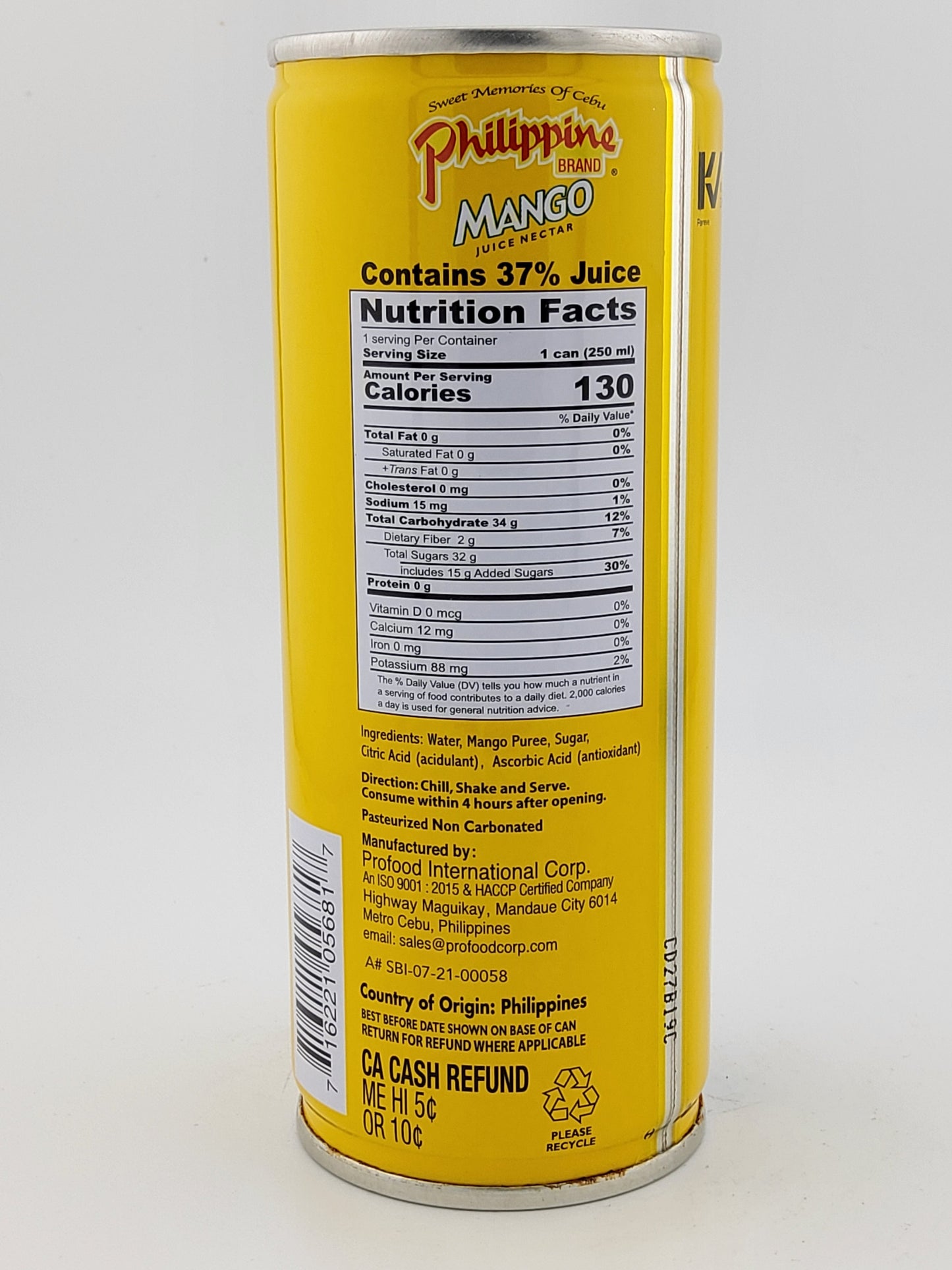 Philippine Mango Juice Nectar
