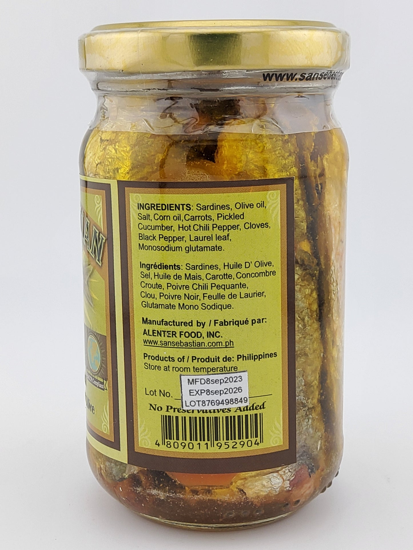 San Sebastian Sardines Olive Oil H&S 8 oz