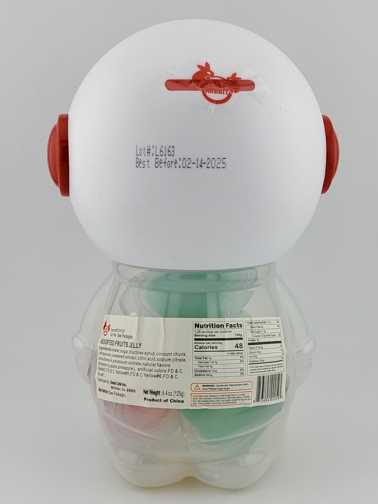 Twin Rabbit Fruit Jelly Assorted Red Astronaut 125 g