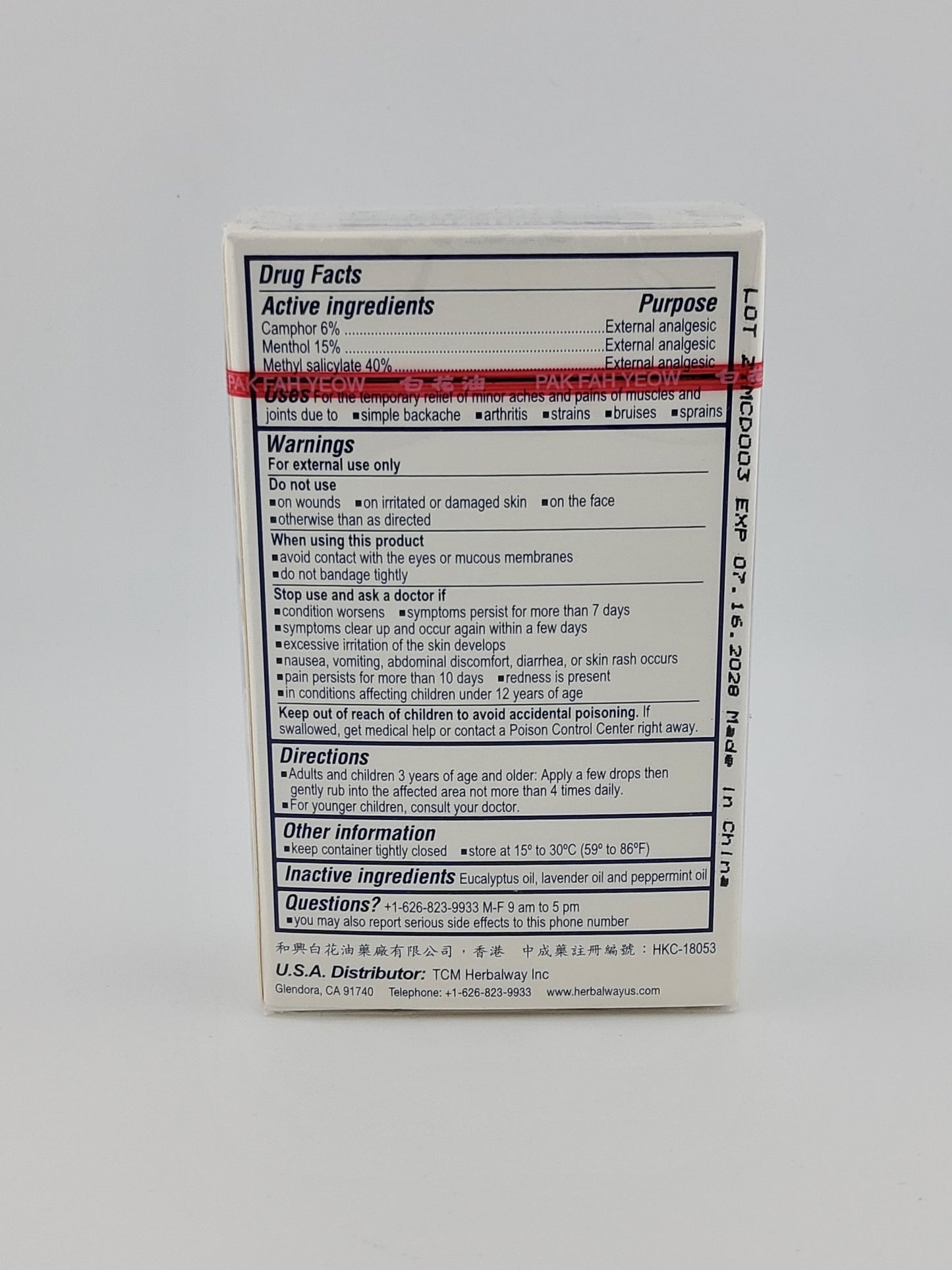 White Flower Analgesic Balm Oil 20 mL