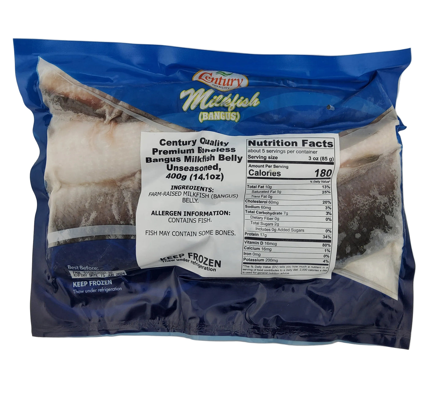 Century Milkfish Belly 400g