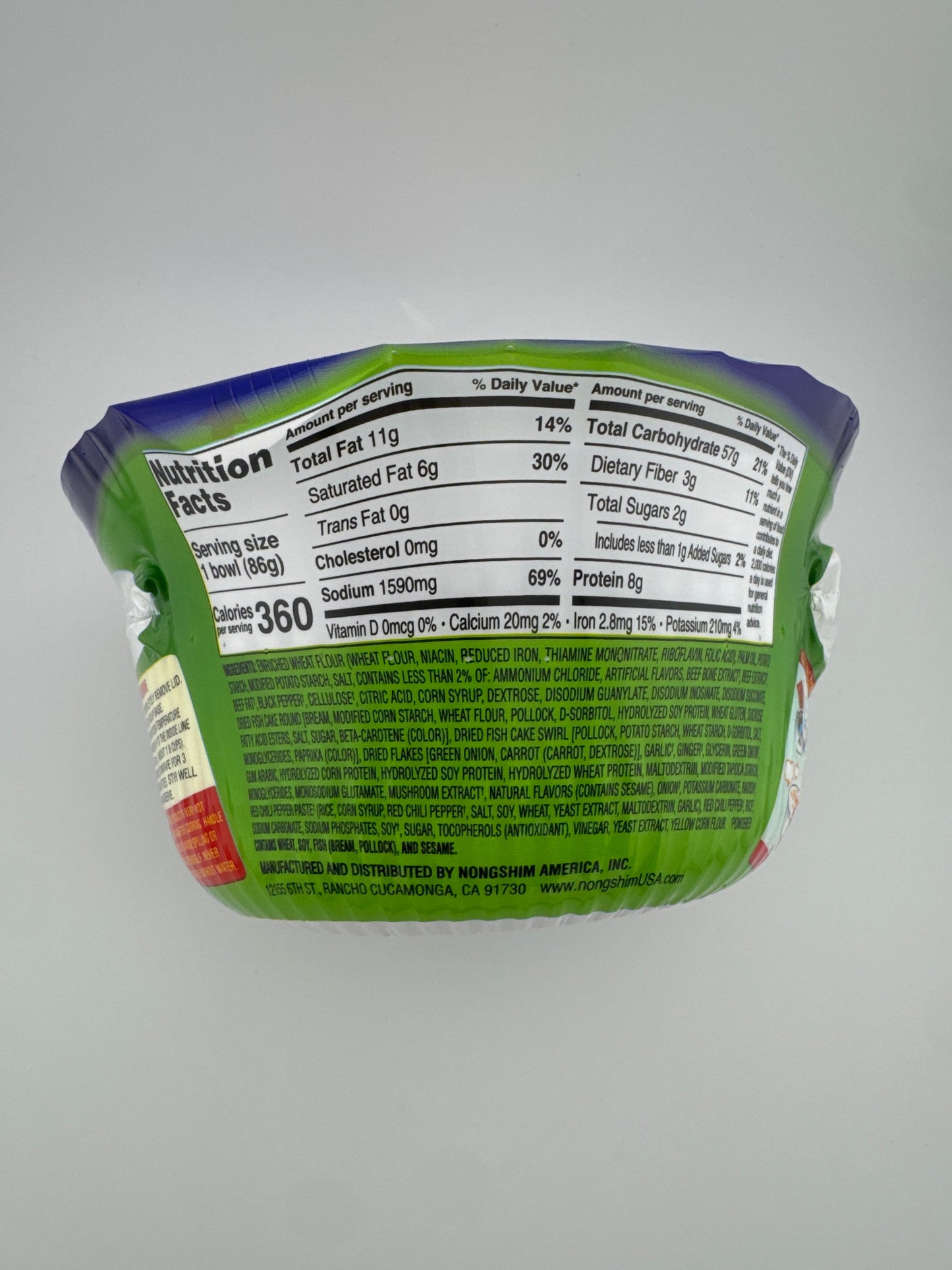 Nong Shim Bowl Hot&Spicy 3 oz