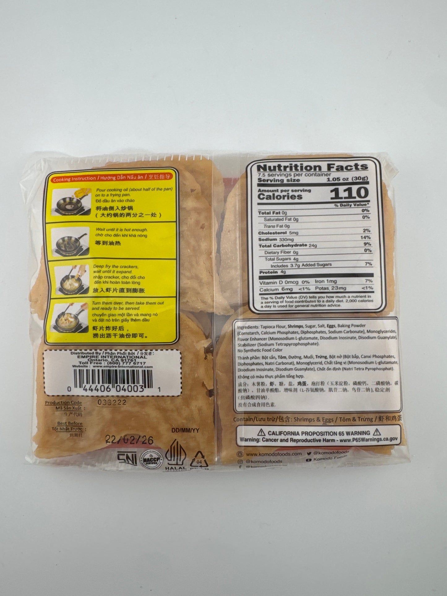 Komodo Shrimp Crackers 8 oz