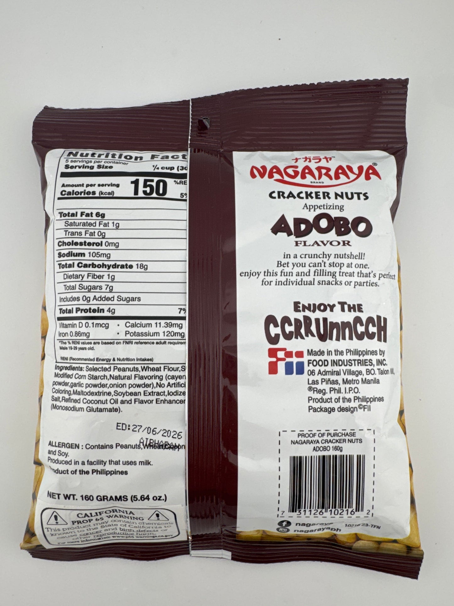 Nagaraya Nuts Adobo 5.64 oz