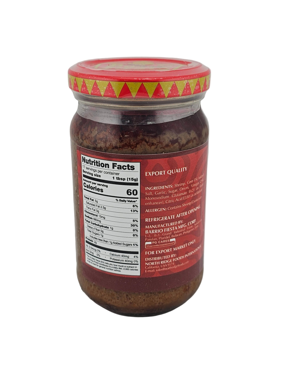 Barrio Fiesta Bagoong Hipon 8.8 oz Spicy