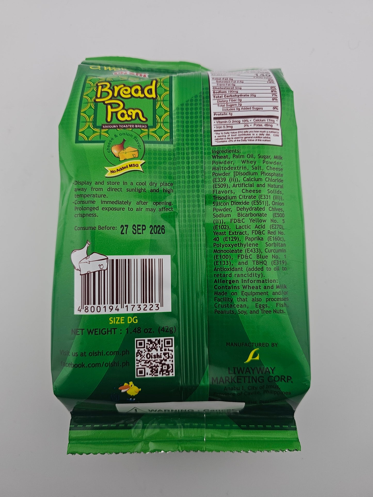 Oishi Bread Pan Butter Toast 42g