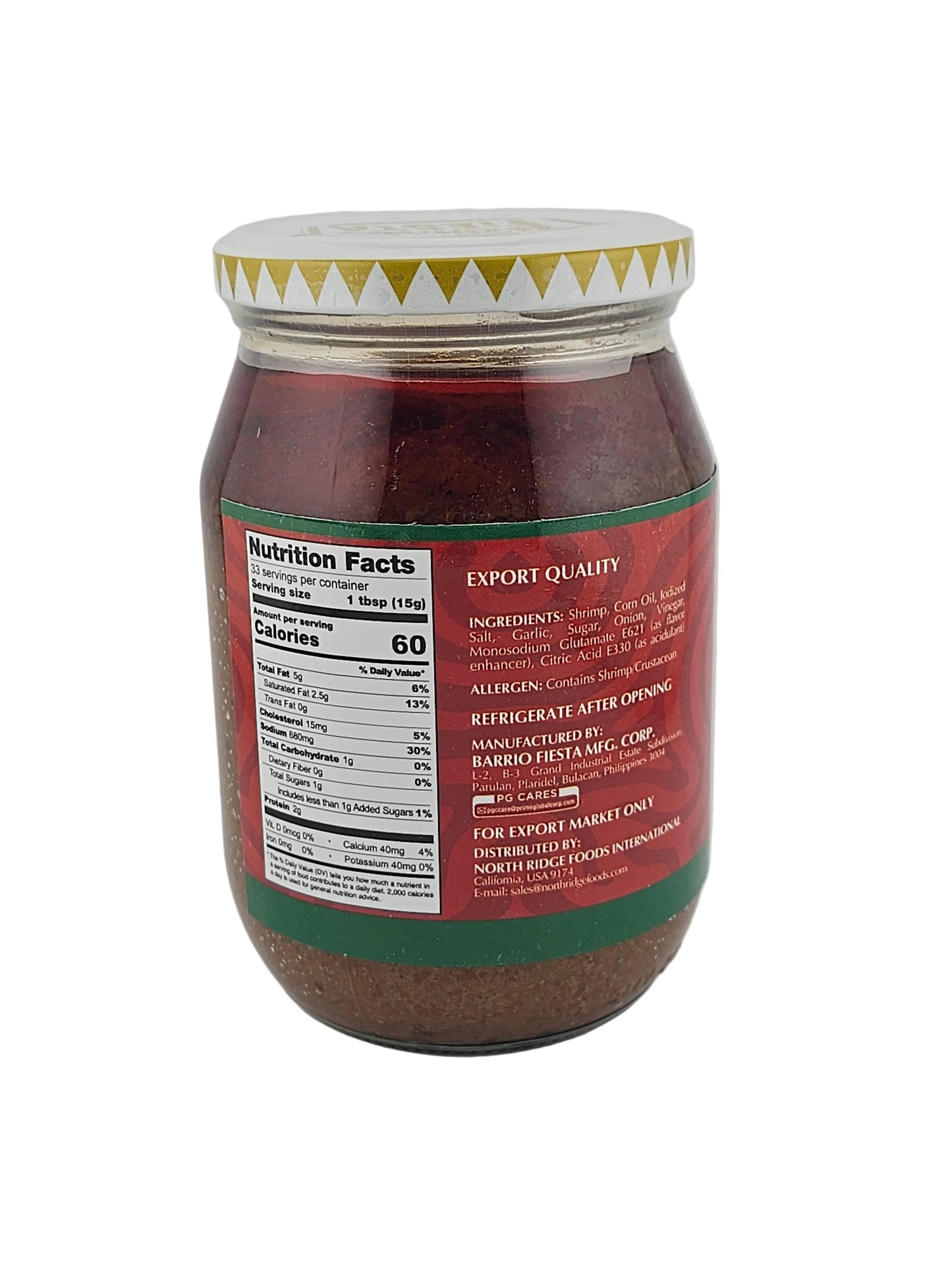 Barrio Fiesta Bagoong Hipon 17.6oz Reg