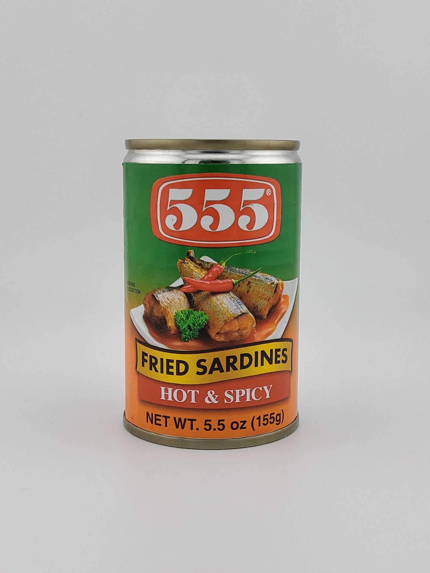 555 Fried Sardines Hot & Spicy 5.5 oz