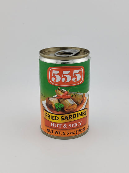 555 Fried Sardines Hot & Spicy 5.5 oz