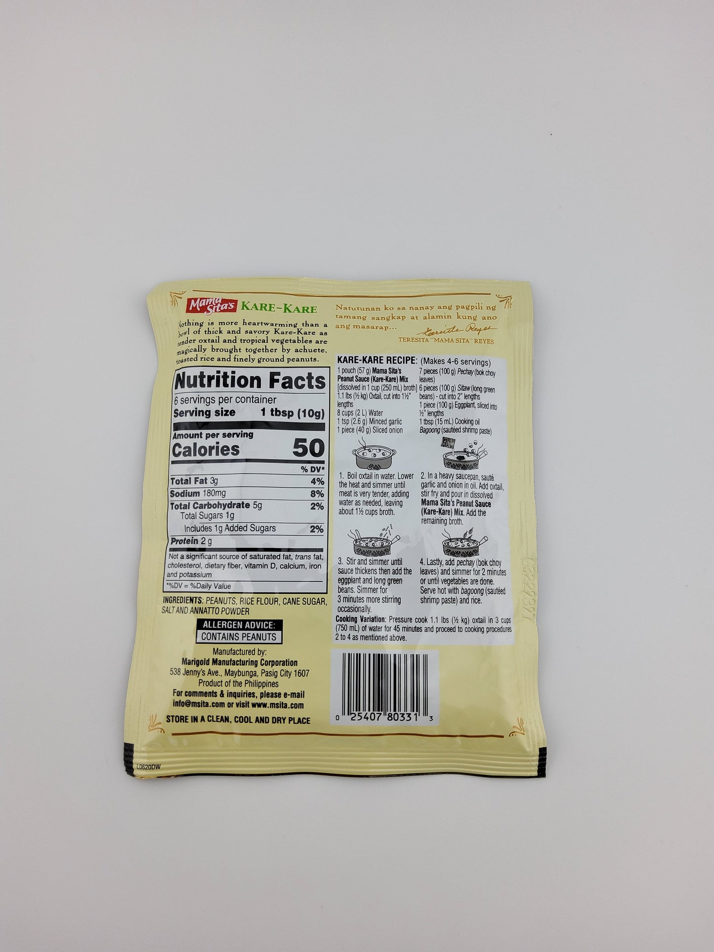 Mama Sita's Kare Kare Peanut Mix 2 oz