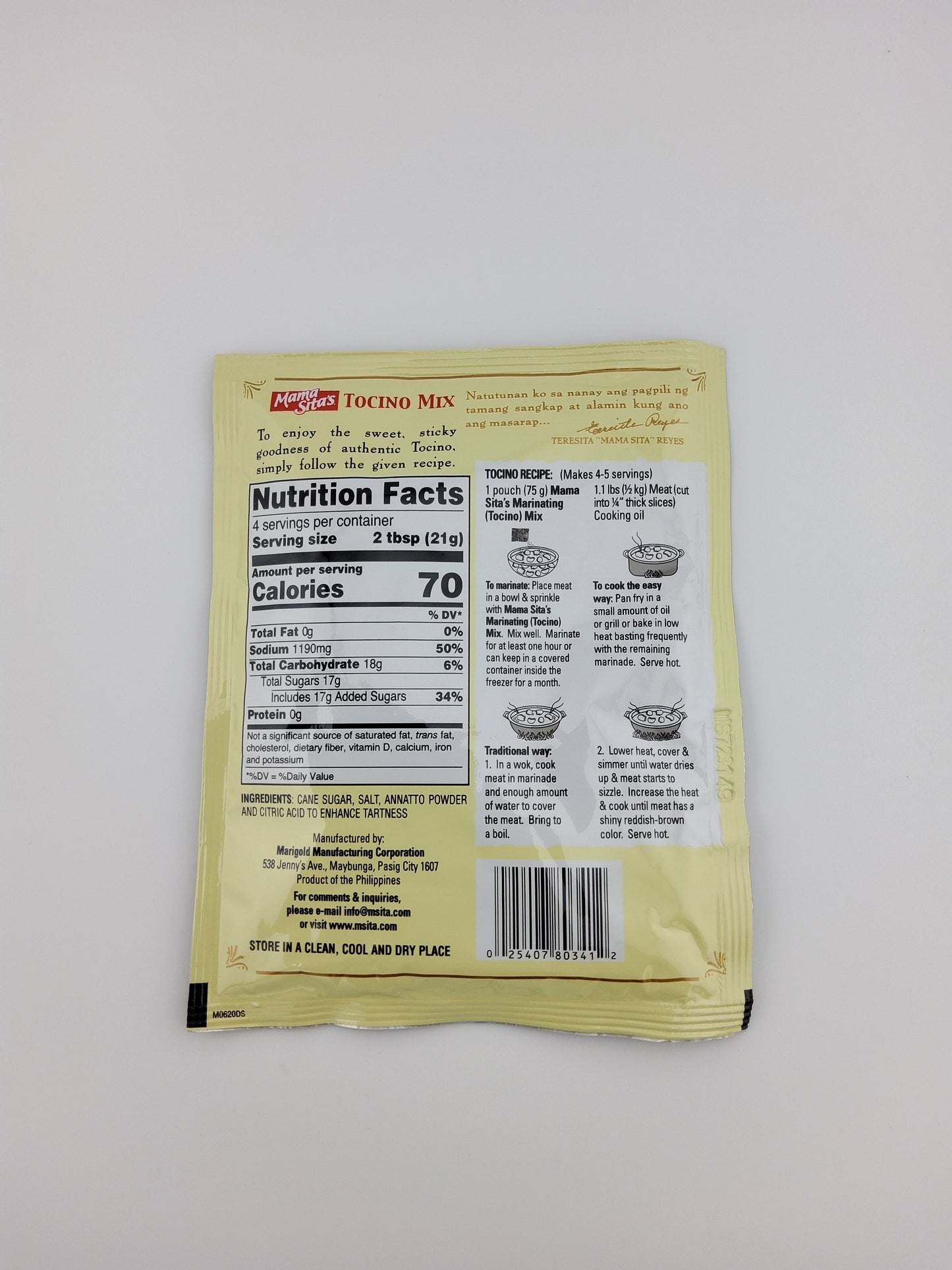 Mama Sita's Tocino Mix 2.6 oz