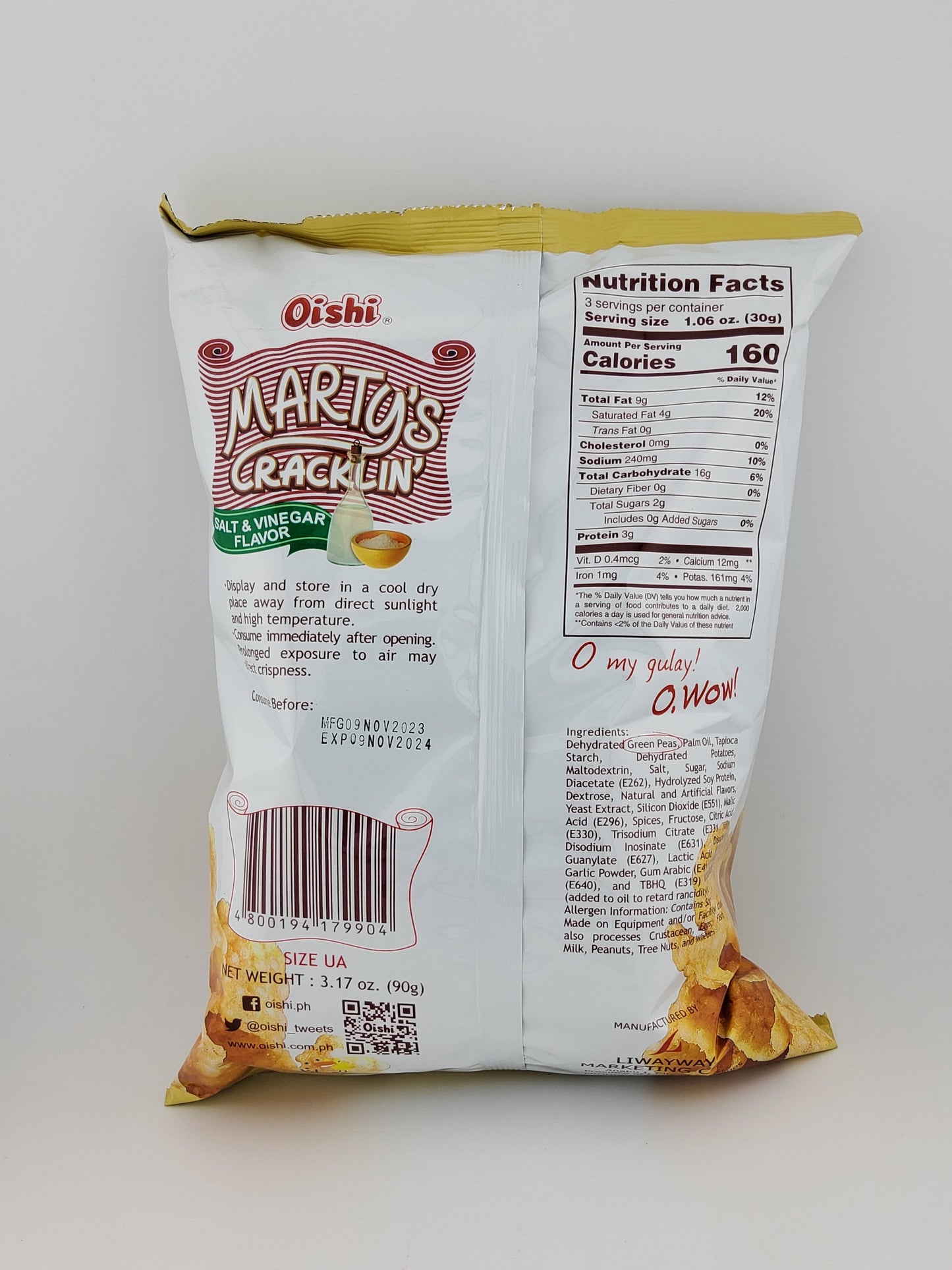 Oishi Marty's Cracklin S&V 90g
