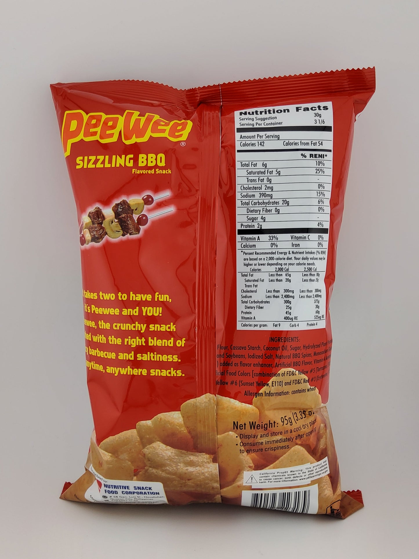 PeeWee Sizzling BBQ 95 g | 3.35 oz