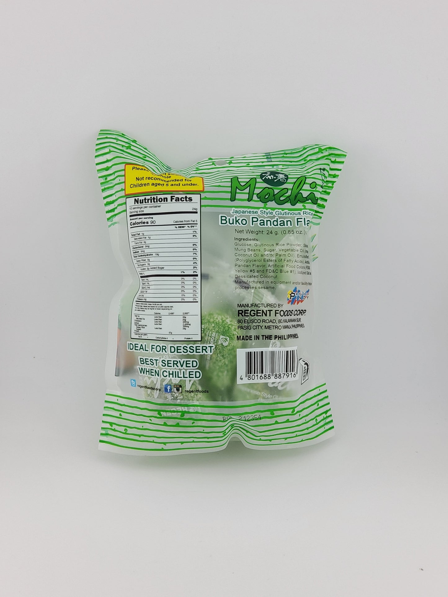 Regent Mochi Buko Pandan 10pcs
