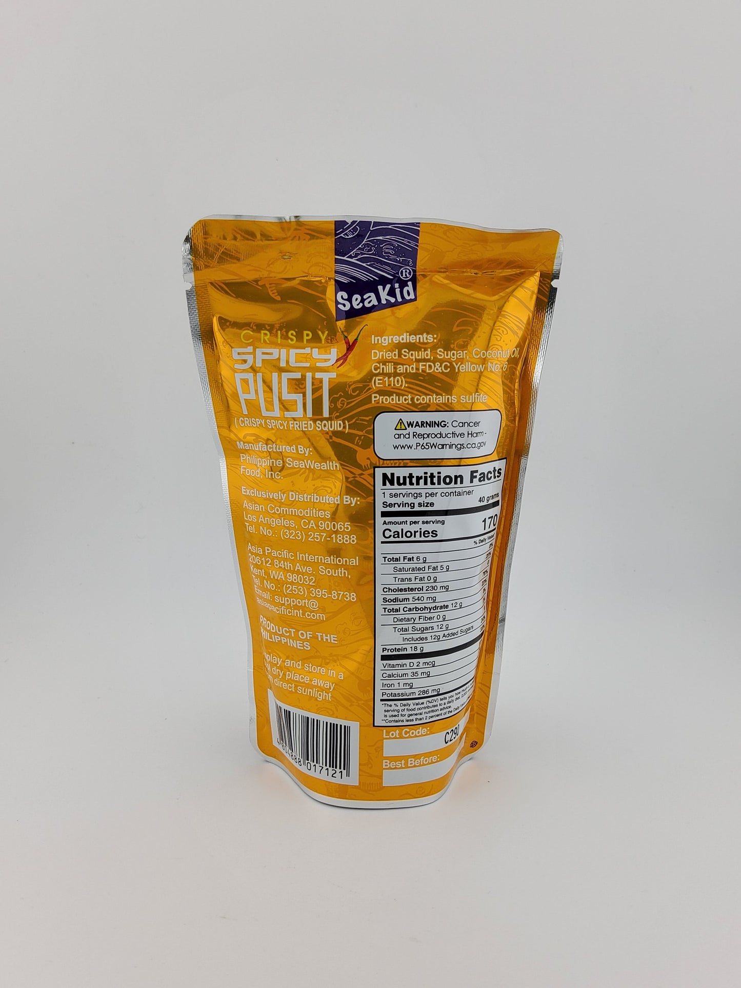 SeaKid Pusit Spicy 1.41 oz