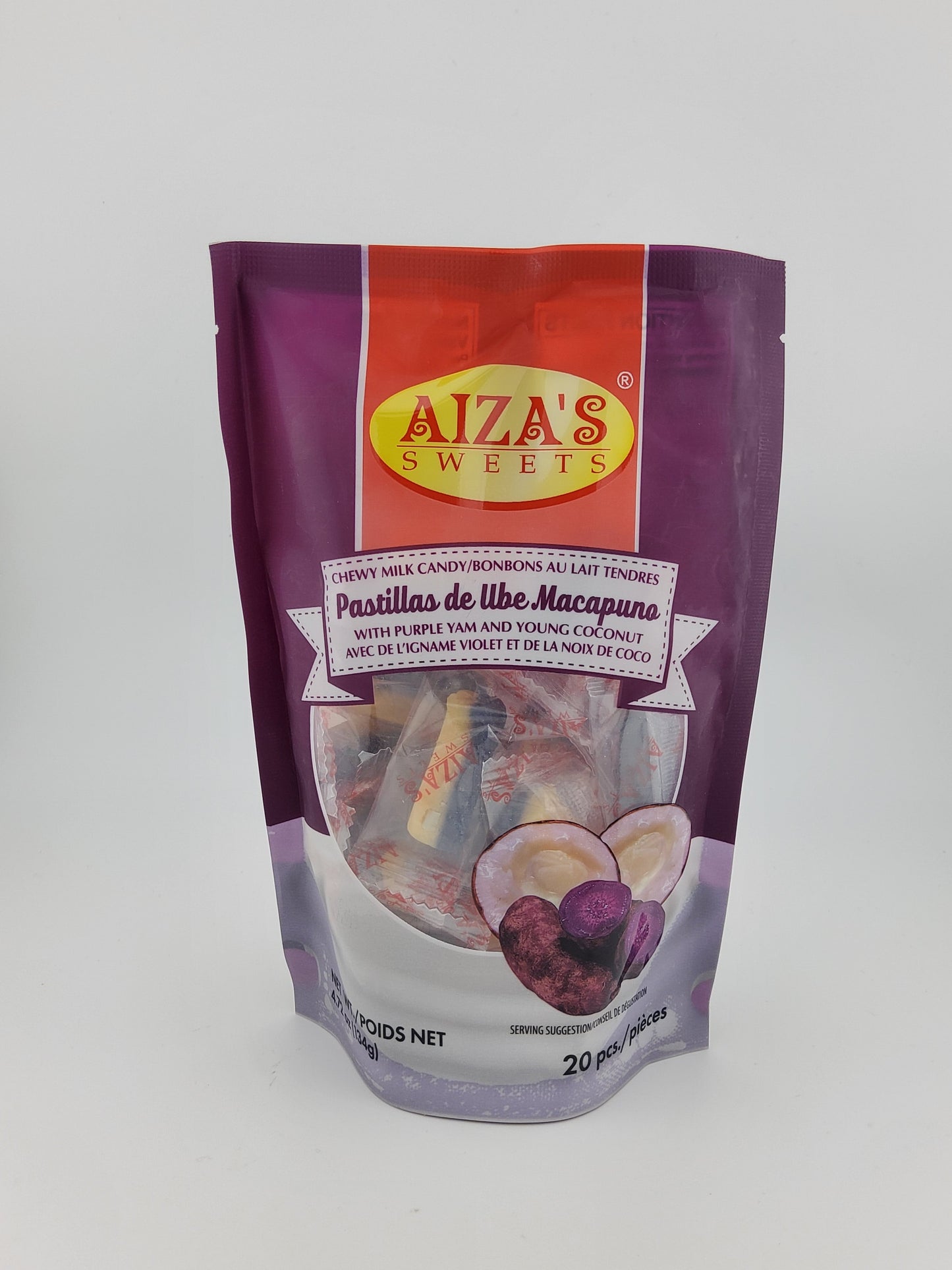 Aiza's Sweets Pastillas De Ube Macapuno 4.72 oz