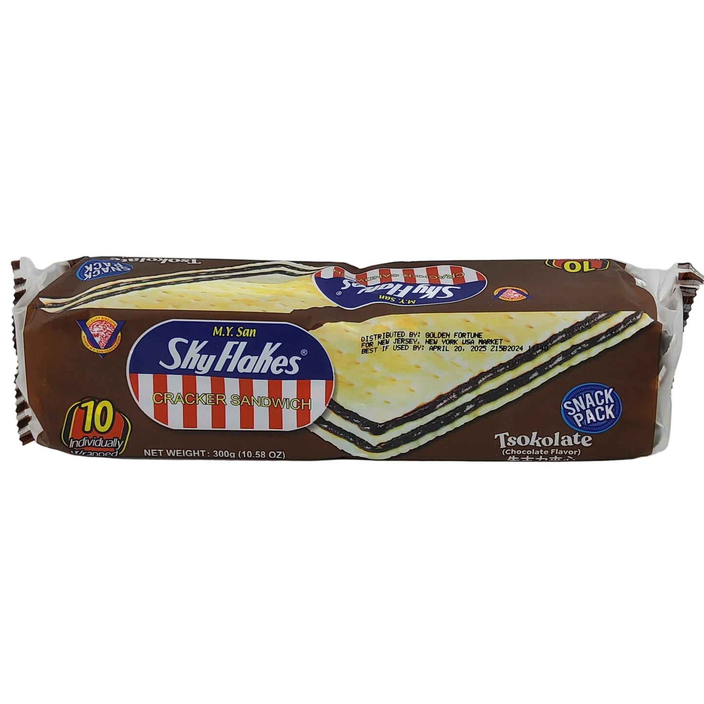 M.Y. San SkyFlakes Cracker Sandwich Milk Chocolate 300 g | 10.58 oz