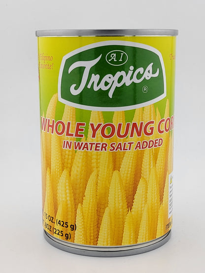 Tropics Whole Young Corn 15 oz