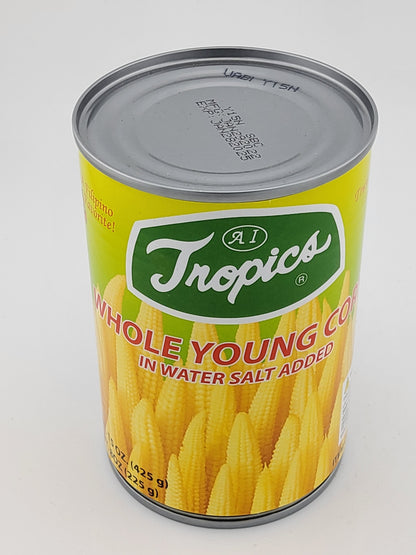 Tropics Whole Young Corn 15 oz