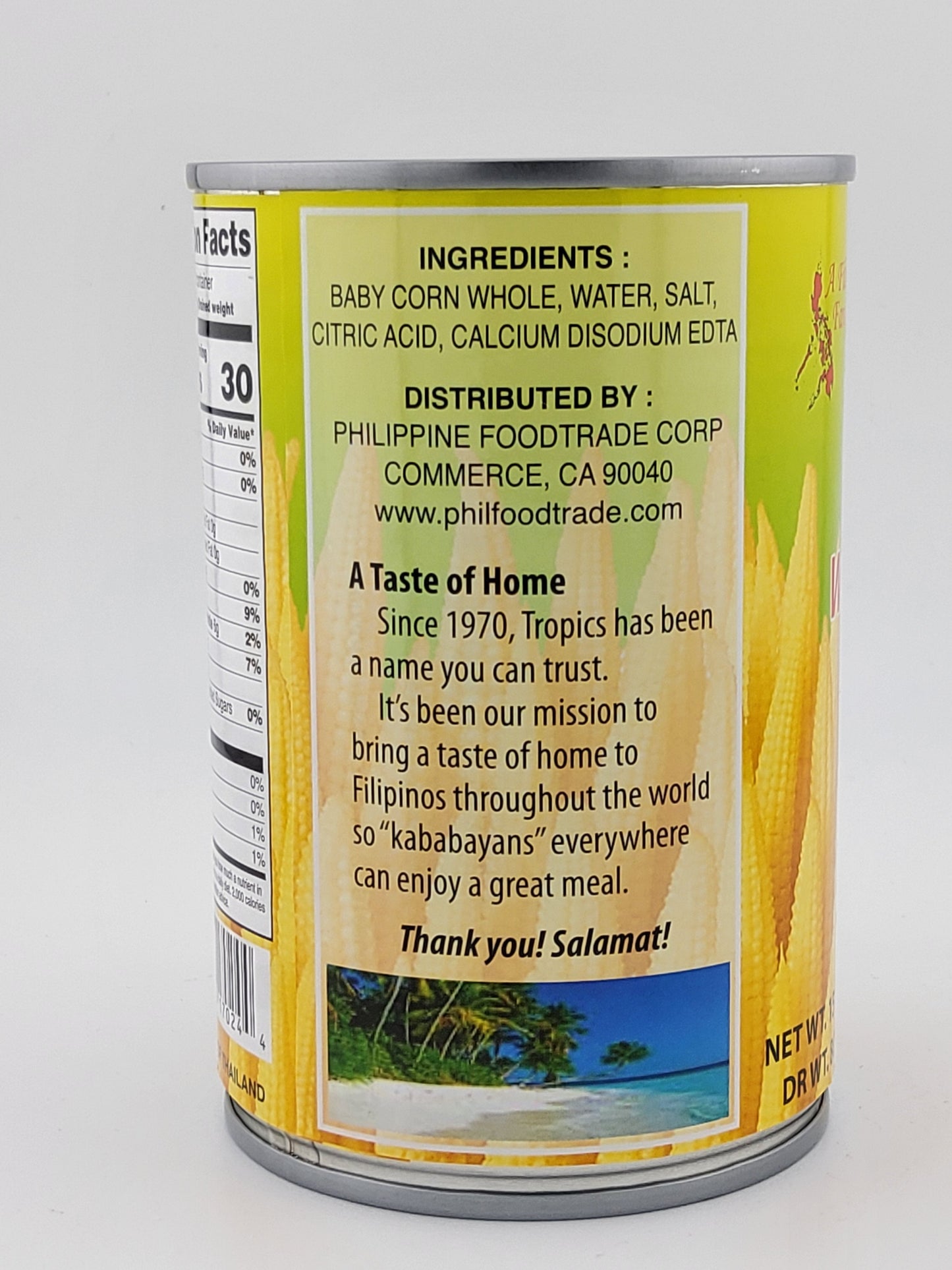 Tropics Whole Young Corn 15 oz