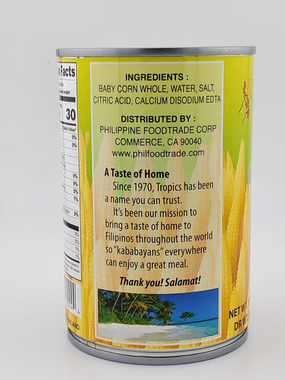 Tropics Whole Young Corn 15 oz
