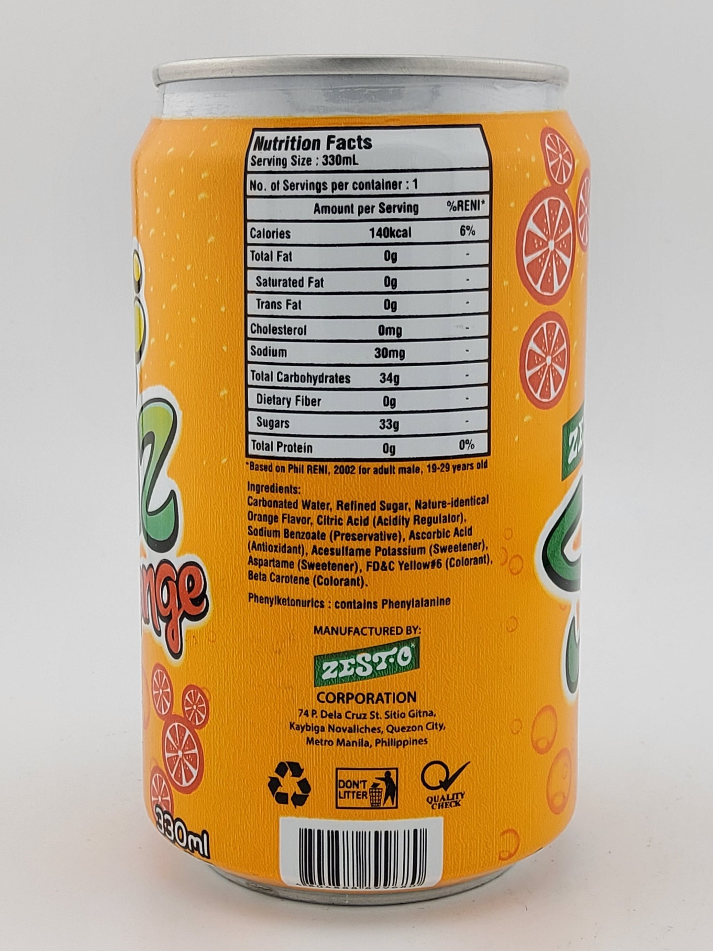 Zesto Squiz Orange 330 ml