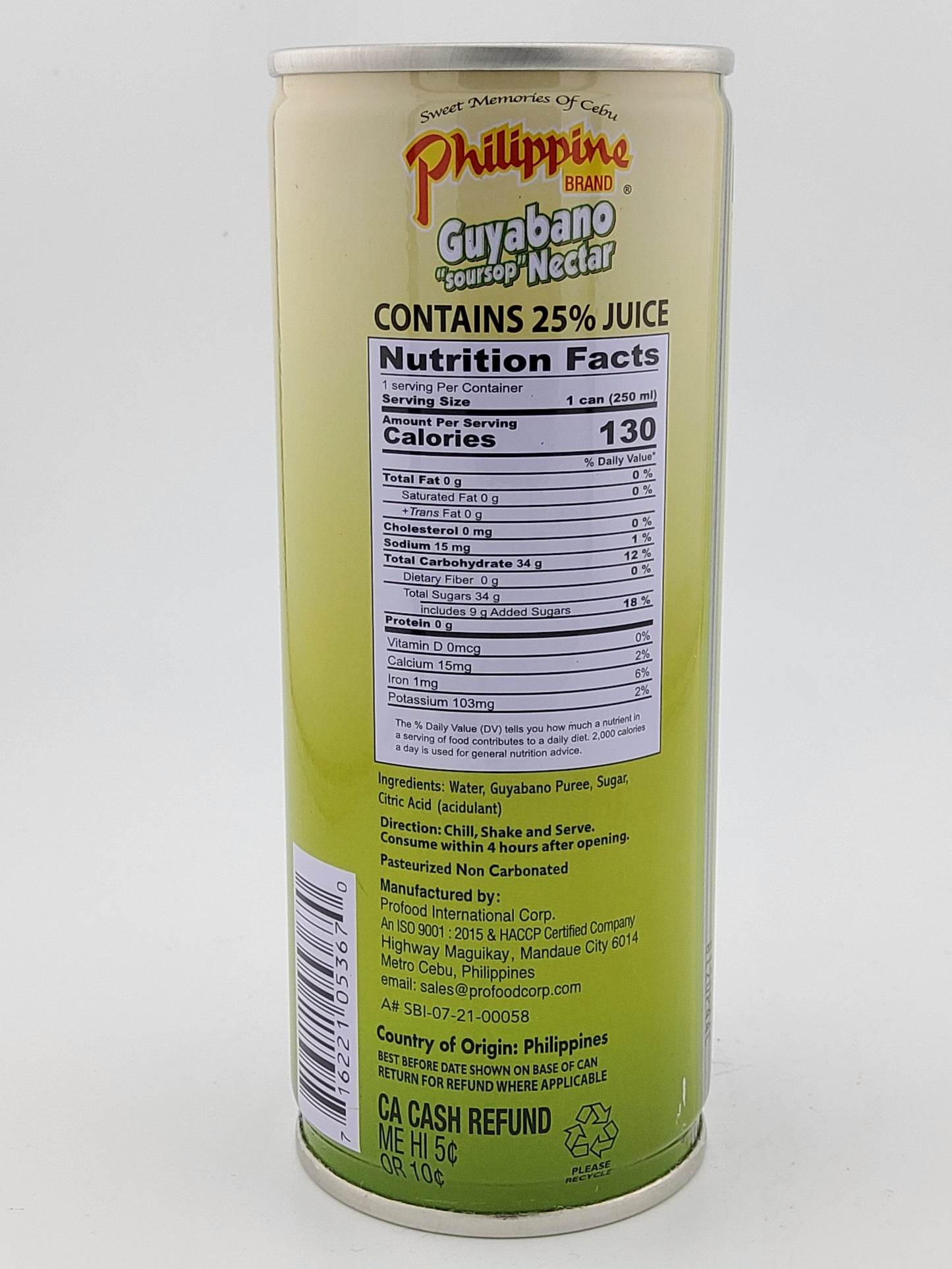 Philippine Guyabano Juice 250 ml | 8.4 fl oz