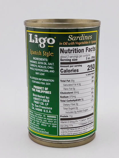 Ligo Sardines Spanish 5.5 oz