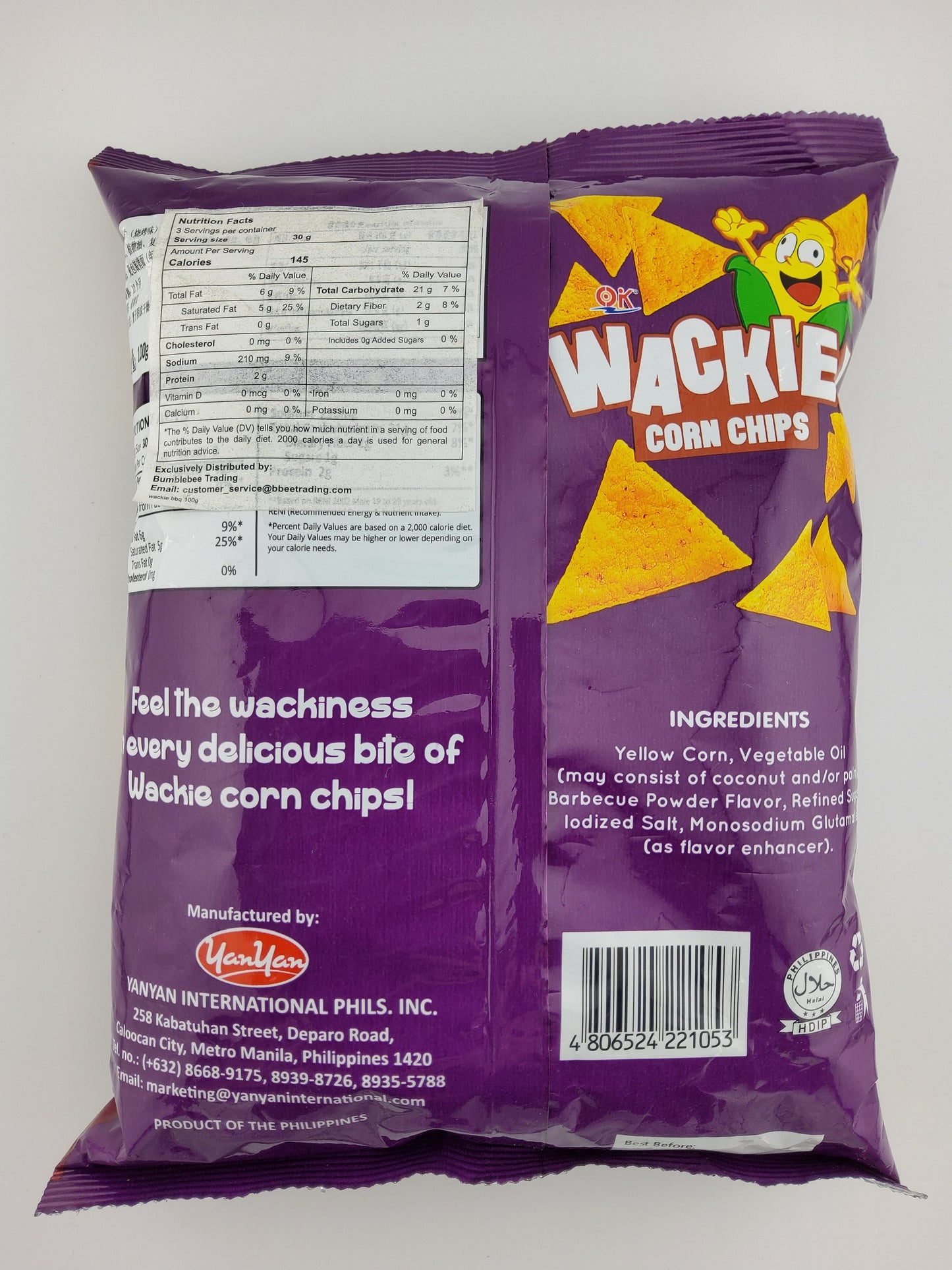 OK Wackie Chips BBQ 100 g