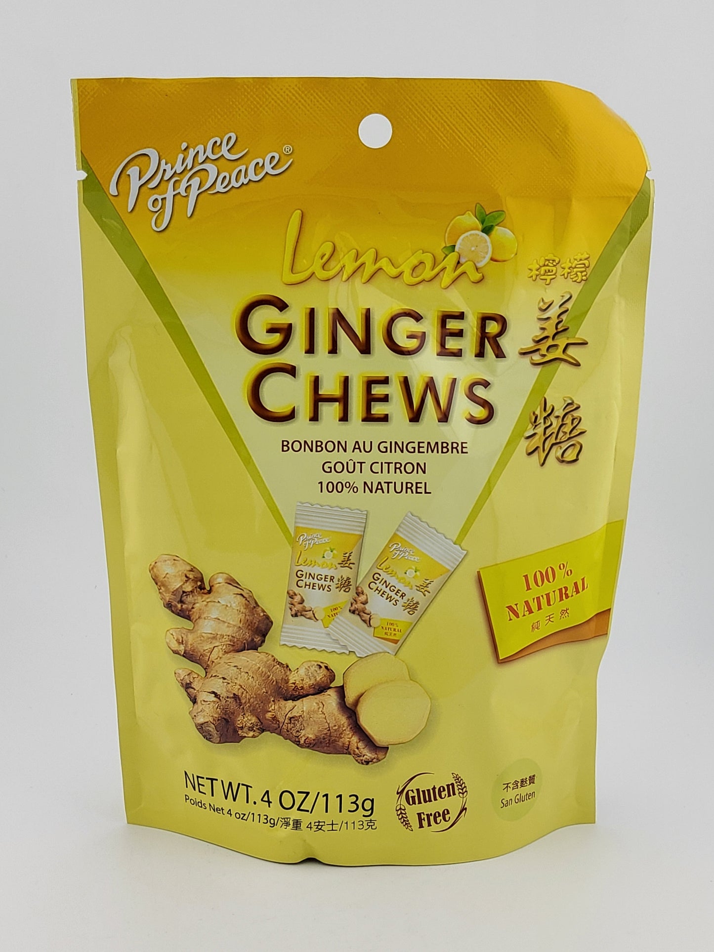 Prince of Peace Ginger Chews Lemon 113 g