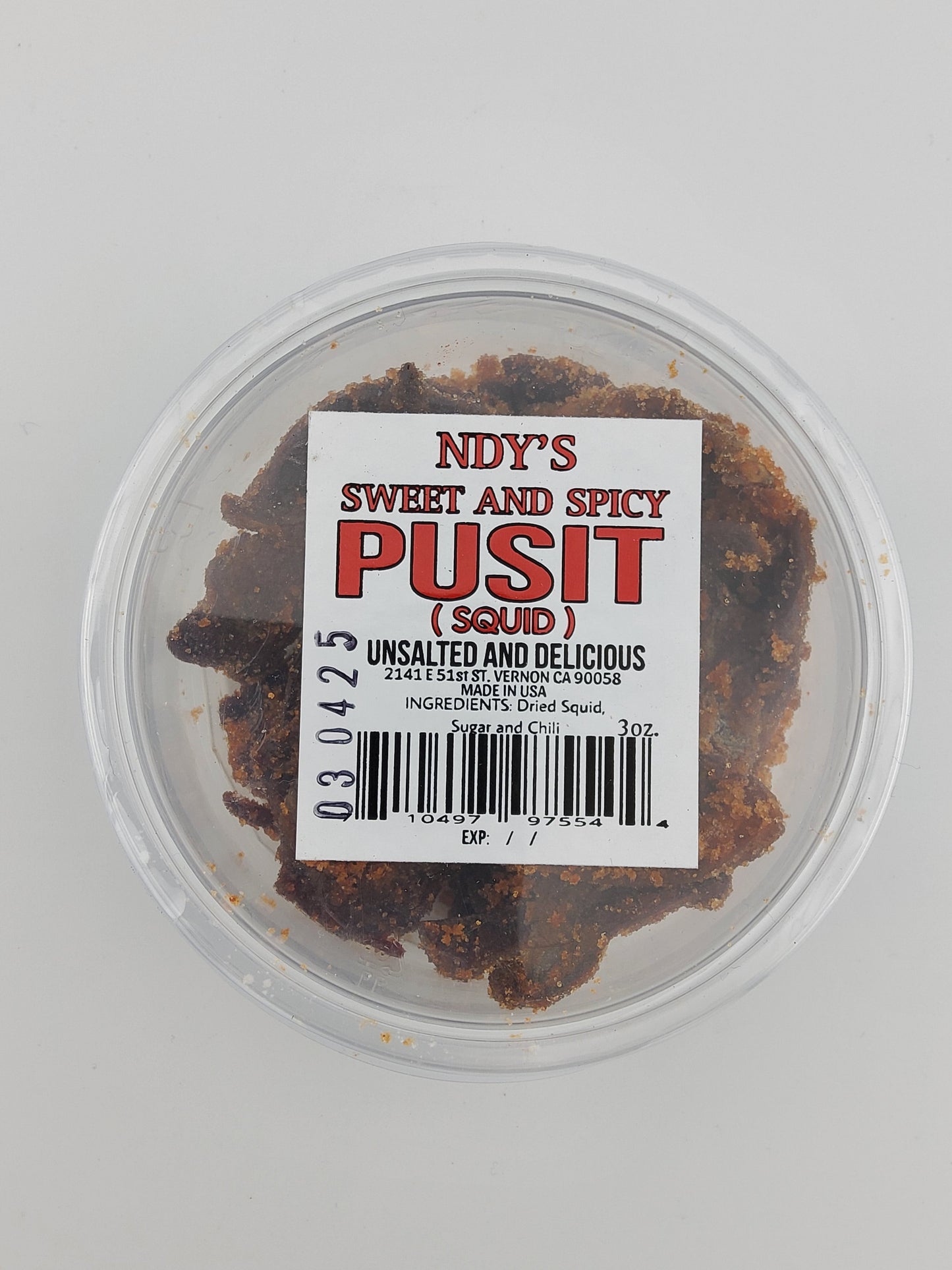 NDY's Pusit (Squid) Sweet & Spicy 3 oz