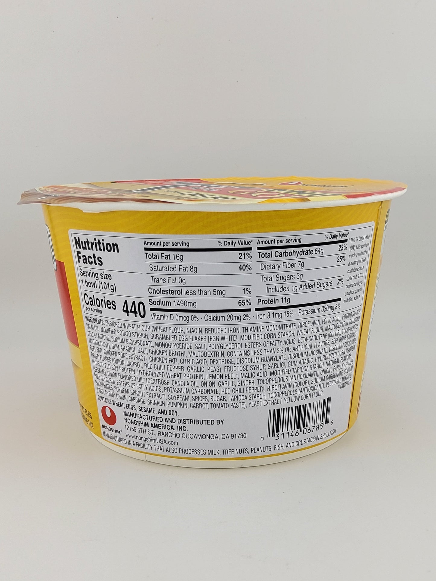 Nong Shim Bowl Shin Noodle 3oz