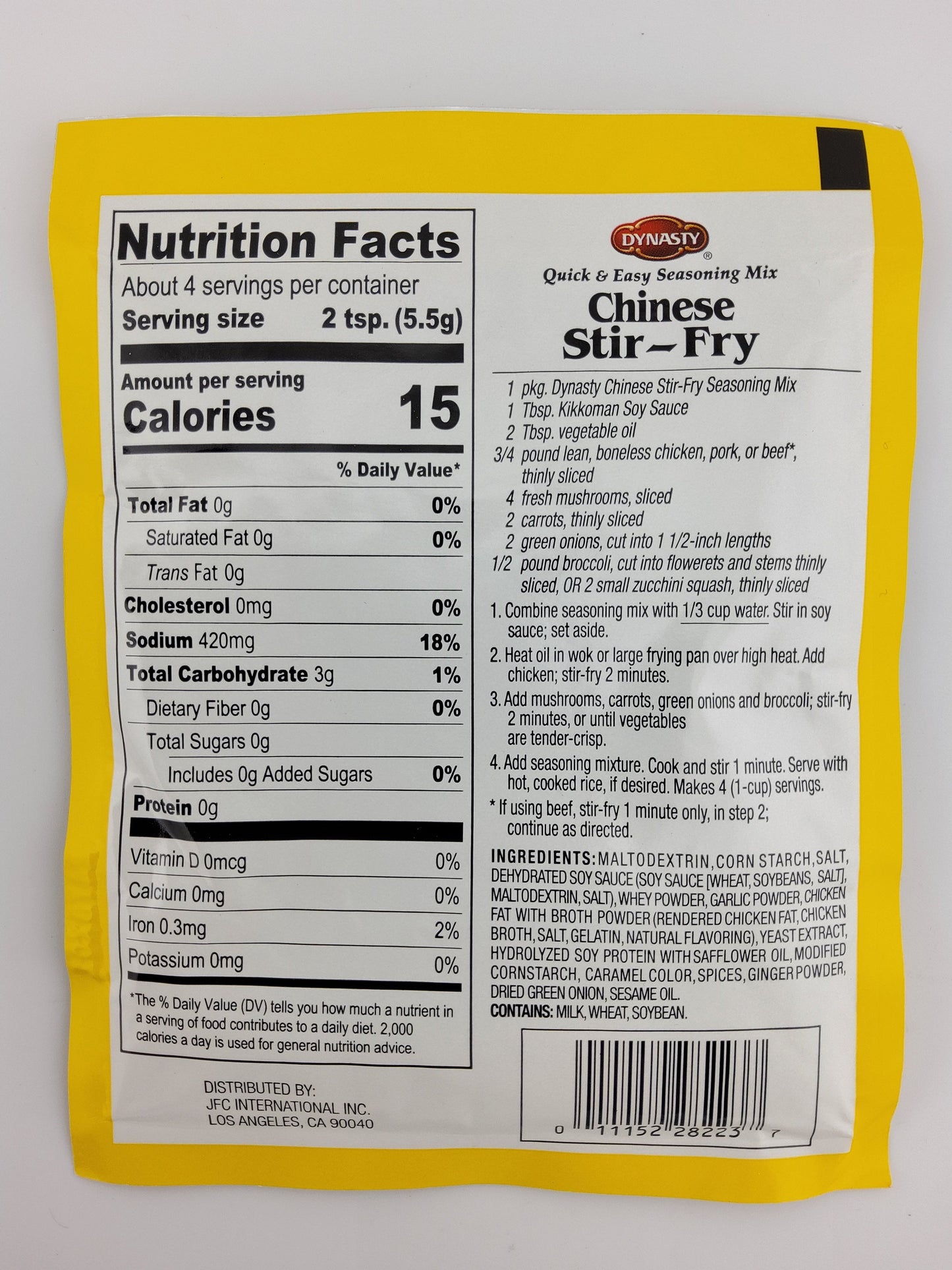Dynasty Chinese Stir-Fry Mix 0.75 oz