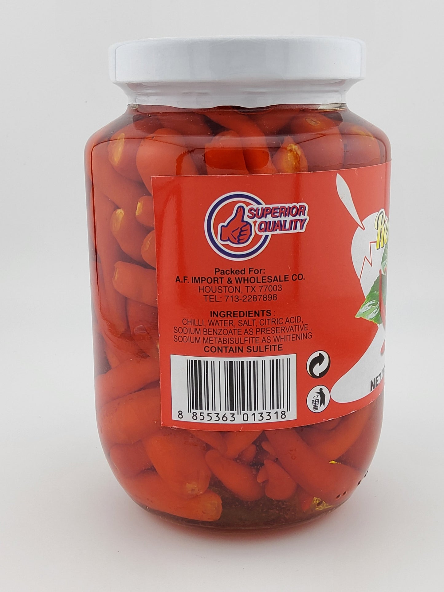 Superior Pickled Red Chilli in Brine 454 g
