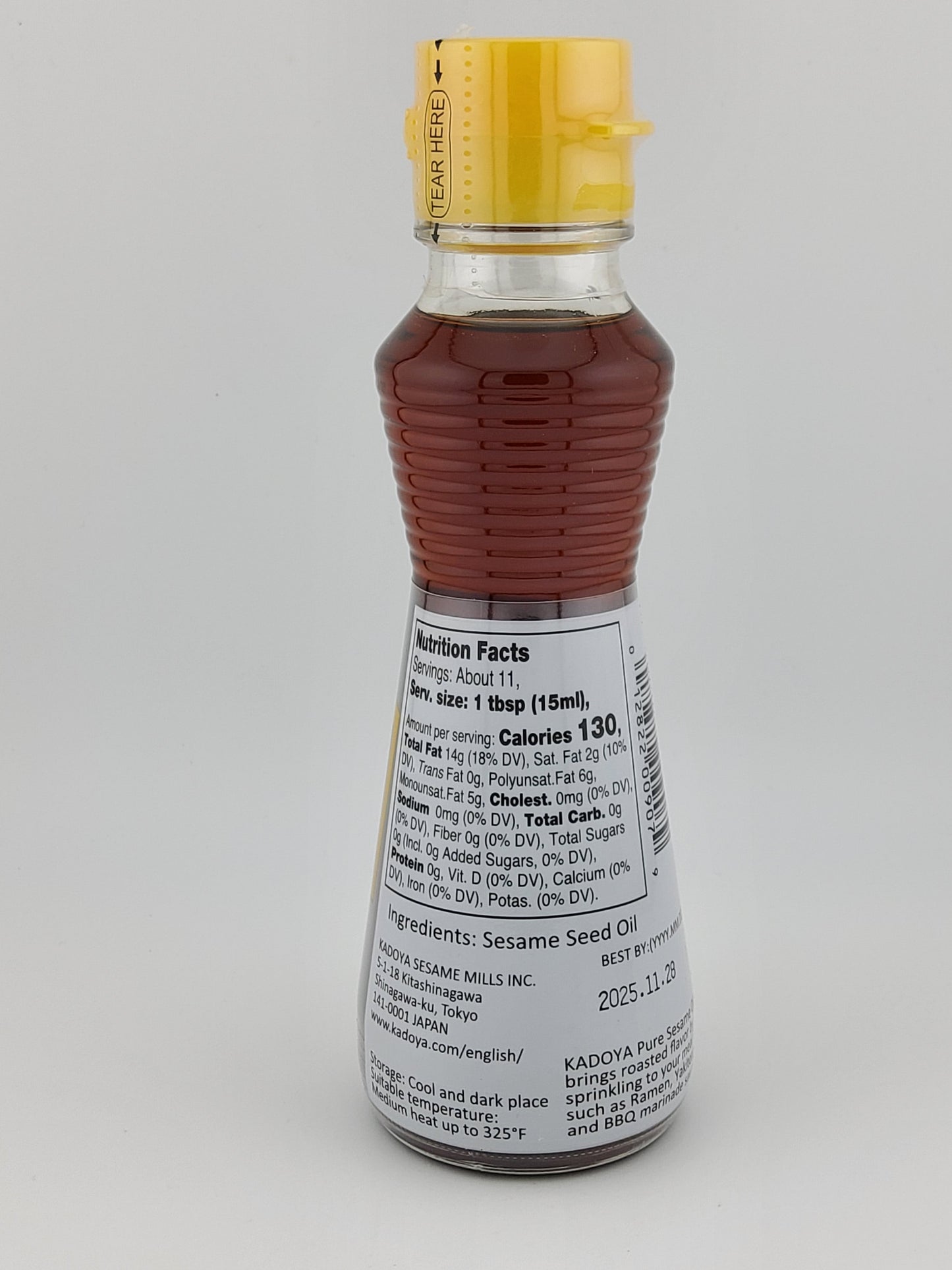 Kadoya Roasted Sesame Oil 5.5 oz