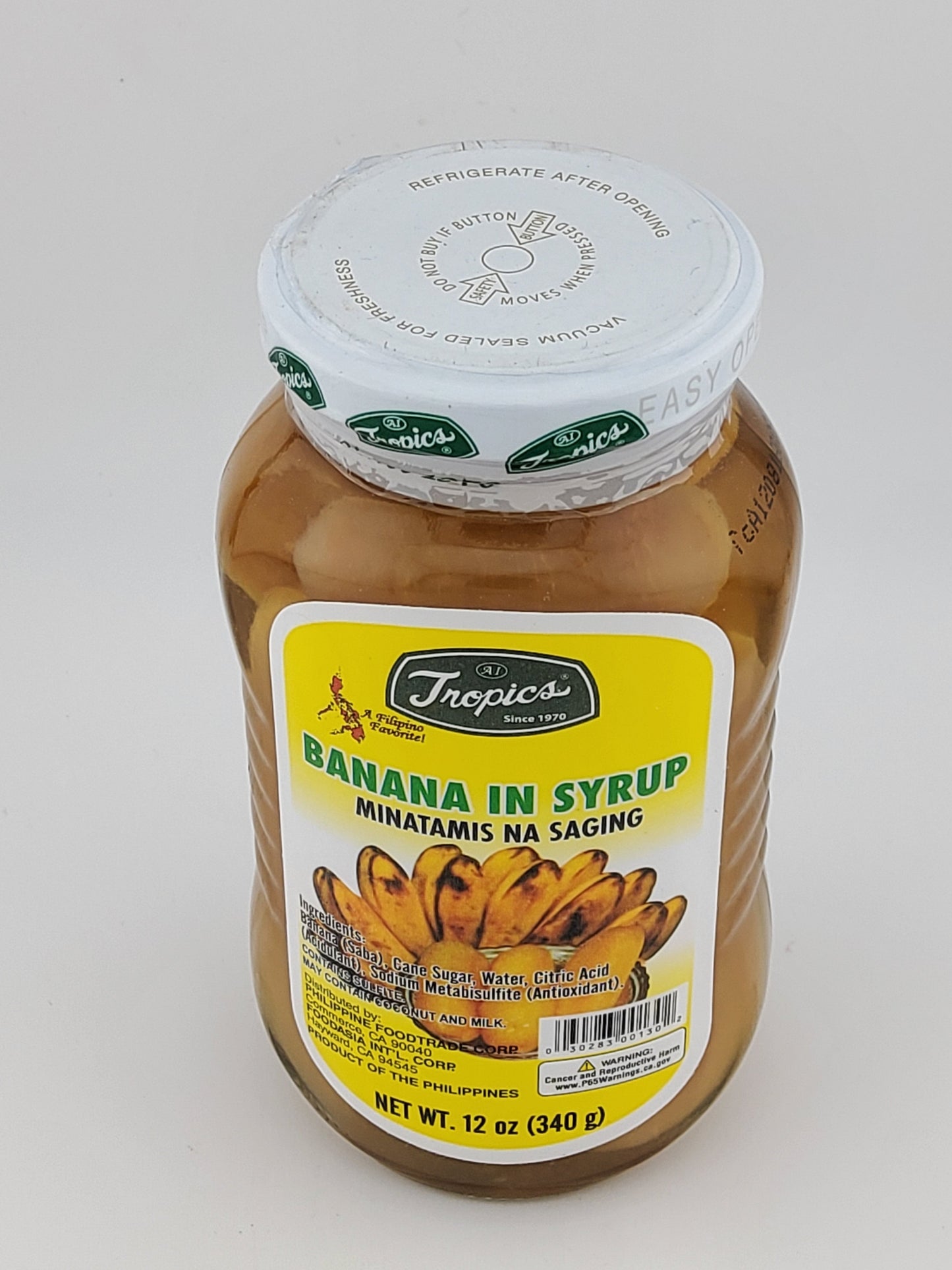 Tropics Banana in Syrup 340 g