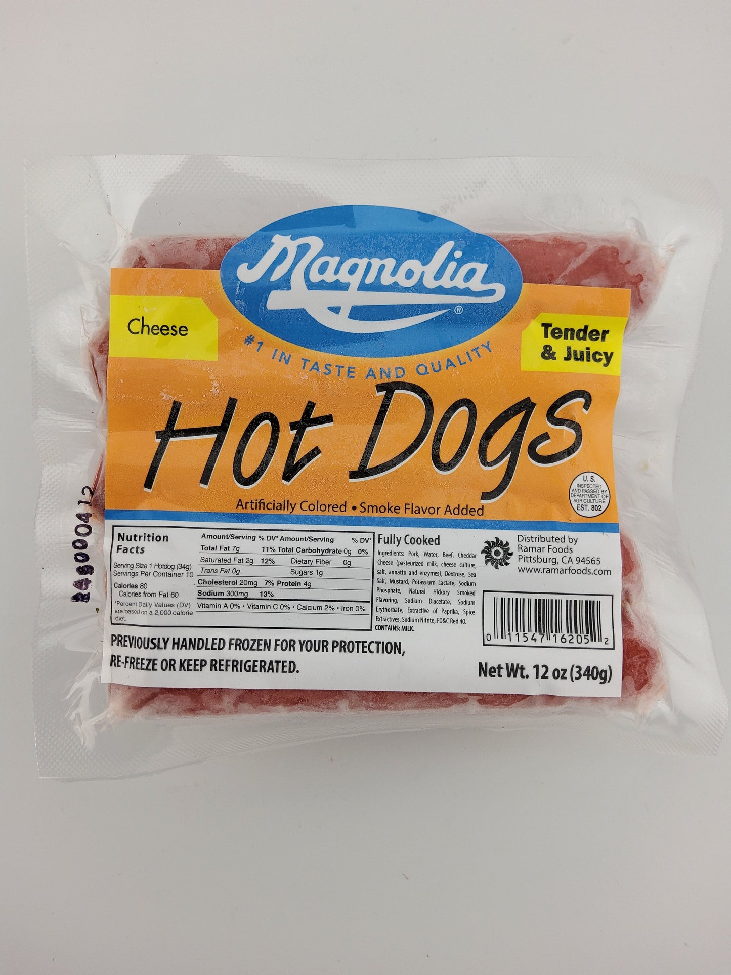 Magnolia Hot Dogs w/ Cheese 12oz