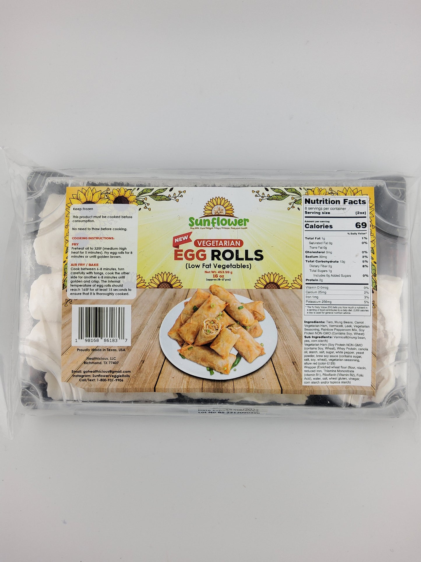 Sunflower Vegie Eggroll 16 oz