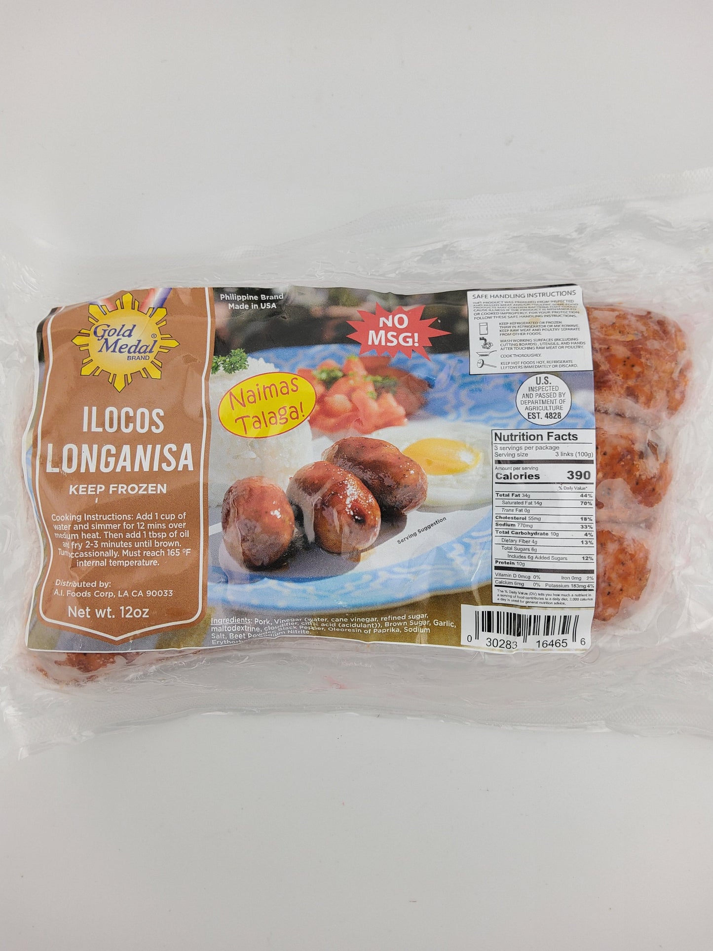 Gold Medal Ilocos Longanisa 12 oz