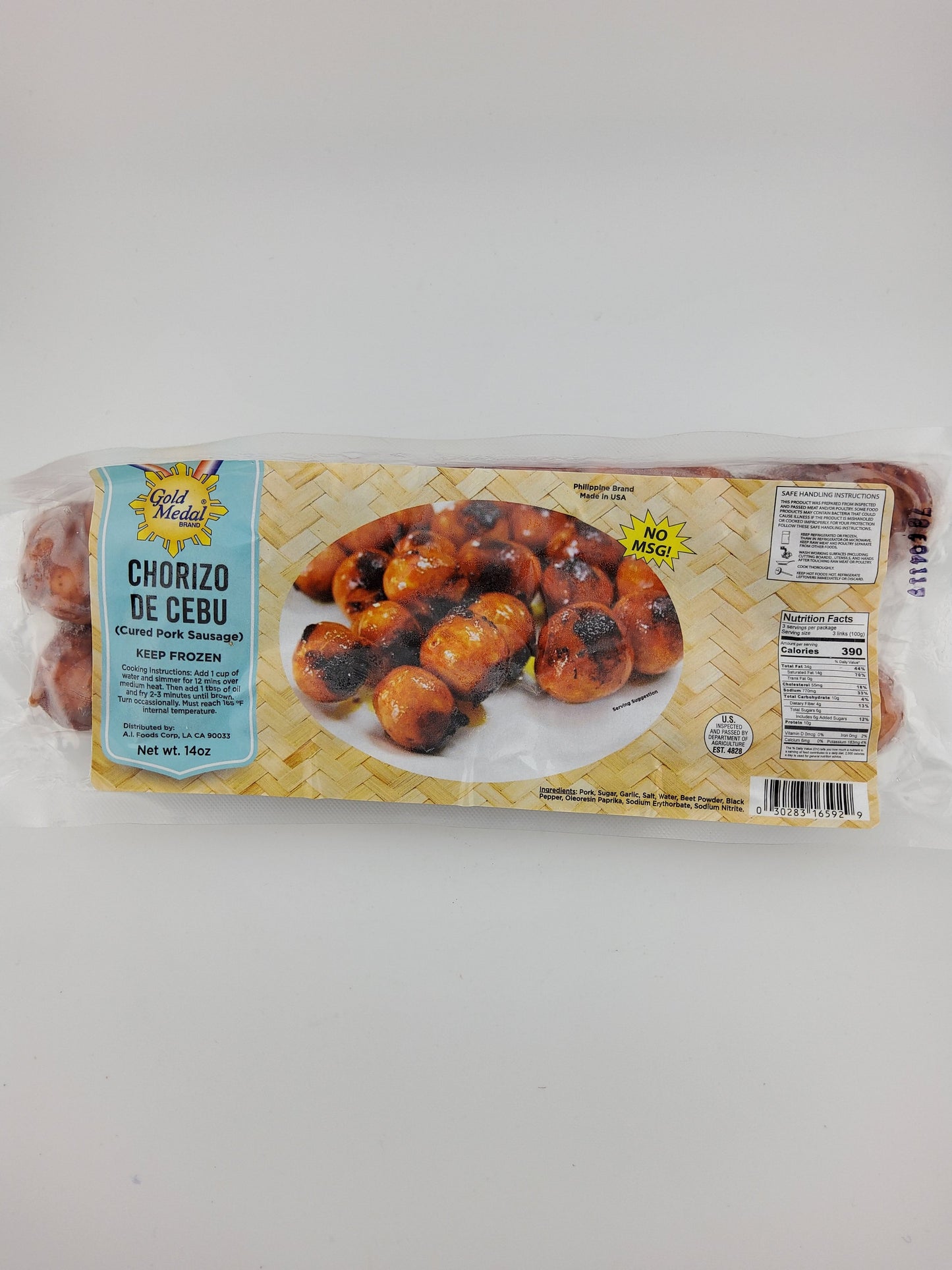 Gold Medal Chorizo De Cebu 14 oz