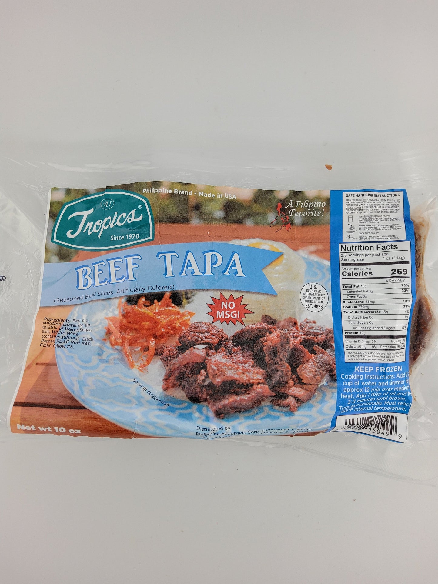 Tropics Beef Tapa 10 oz