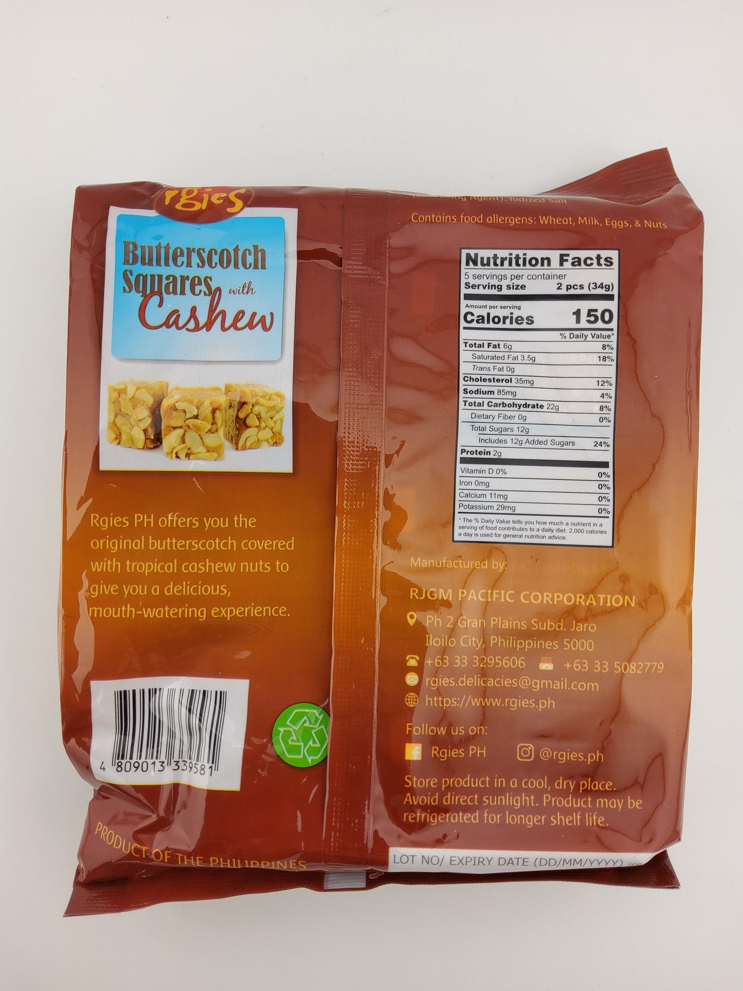 Rgies Butterscotch Cashew 170g