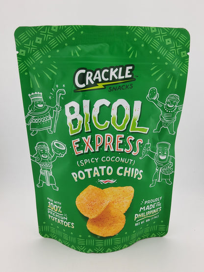 Crackle Bicol Express Potato Chips Spicy Coconut 60 g