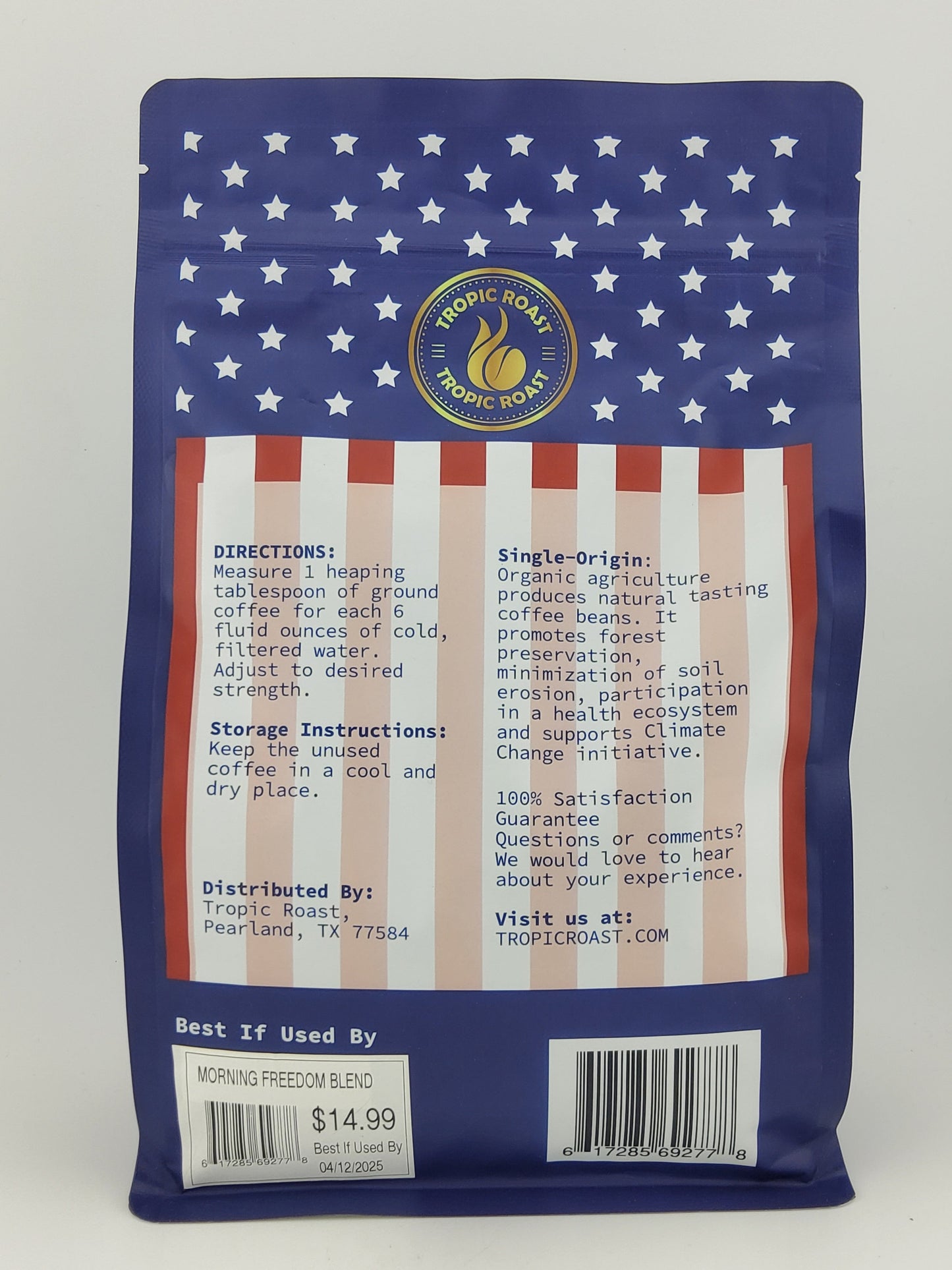 Tropic Roast Morning Freedom Blend Coffee 340 g